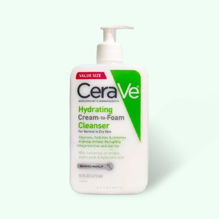CeraVe Hydrating Cream To Foam Cleanser (473ml) - For Normal To Dry Skin